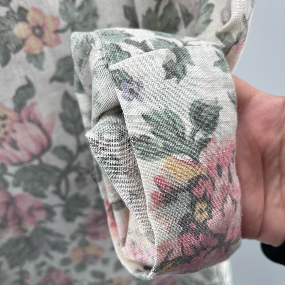 Vintage USA Floral Cottagecore Coastal Grandma Blazer Patch Pockets Size Medium - Picture 7 of 9